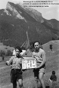 COLO JEUNE FRANCE 1954 enthomologistes en herbe 